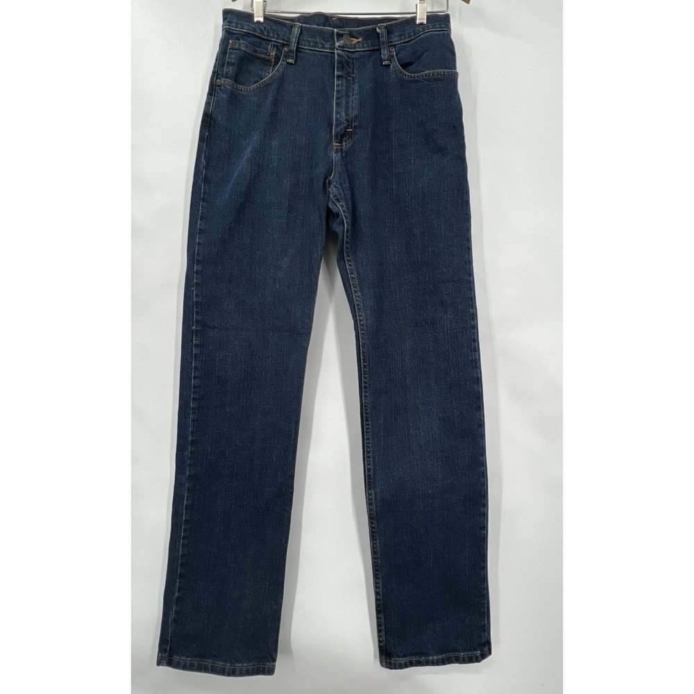 Wrangler Regular Fit 32 x 34 Straight Leg‎ Five Pocket Dark Wash Jeans